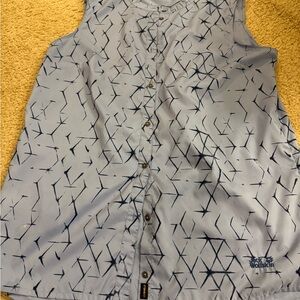 Jack Wolfskin Gray Patterned Shirt with UV Shield